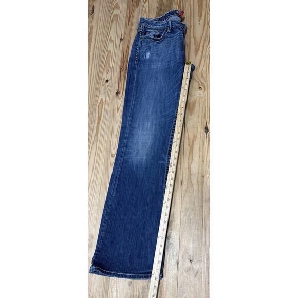 BKE Buckle Sabrina Denim Jeans Bootcut Thick Stitch Womens 31x33 Low Rise Blue - Picture 8 of 9